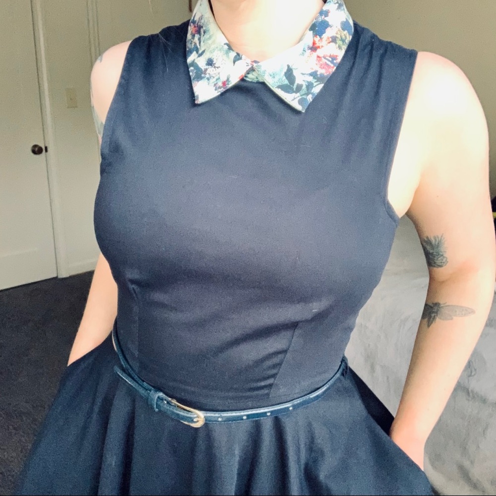 Navy Blue Party Dress